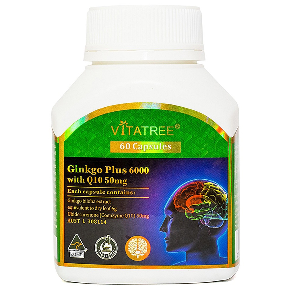 TPBVSK Vitatree Ginkgo Plus 6000 with Q10 50mg 60 viên